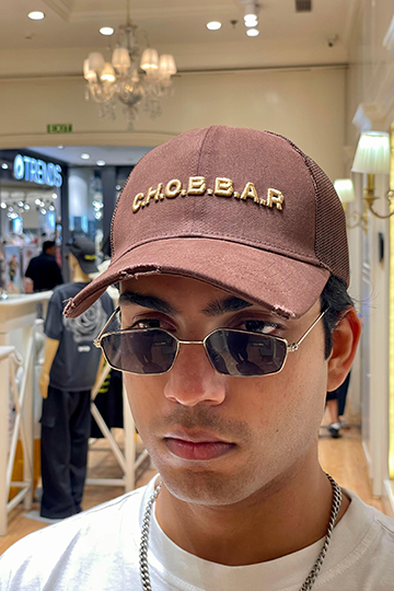 Chobbar Brown Distressed Cap