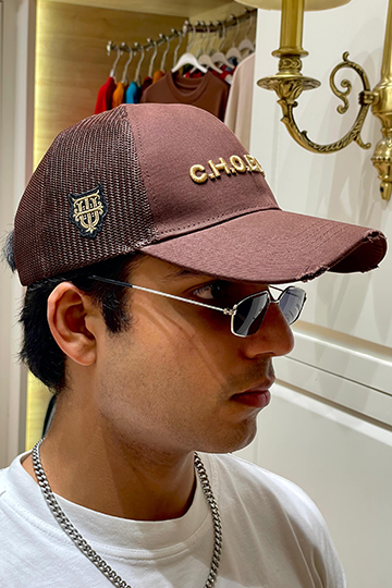 Chobbar Brown Distressed Cap