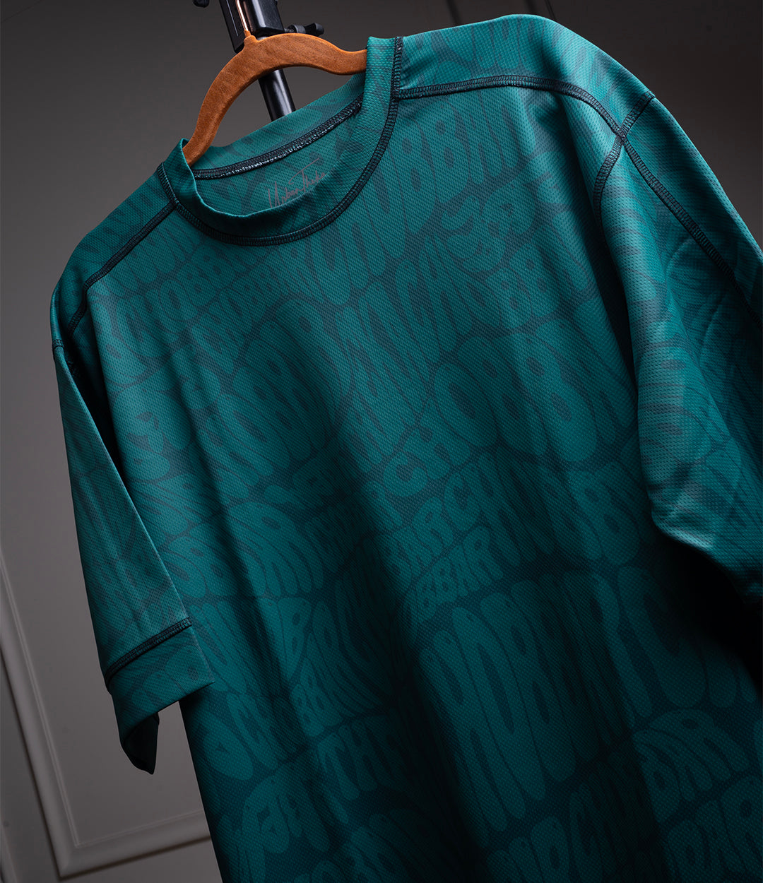 Designer Chobbar Green Cool-n-Dry-Fit Drop Shoulder T-Shirt