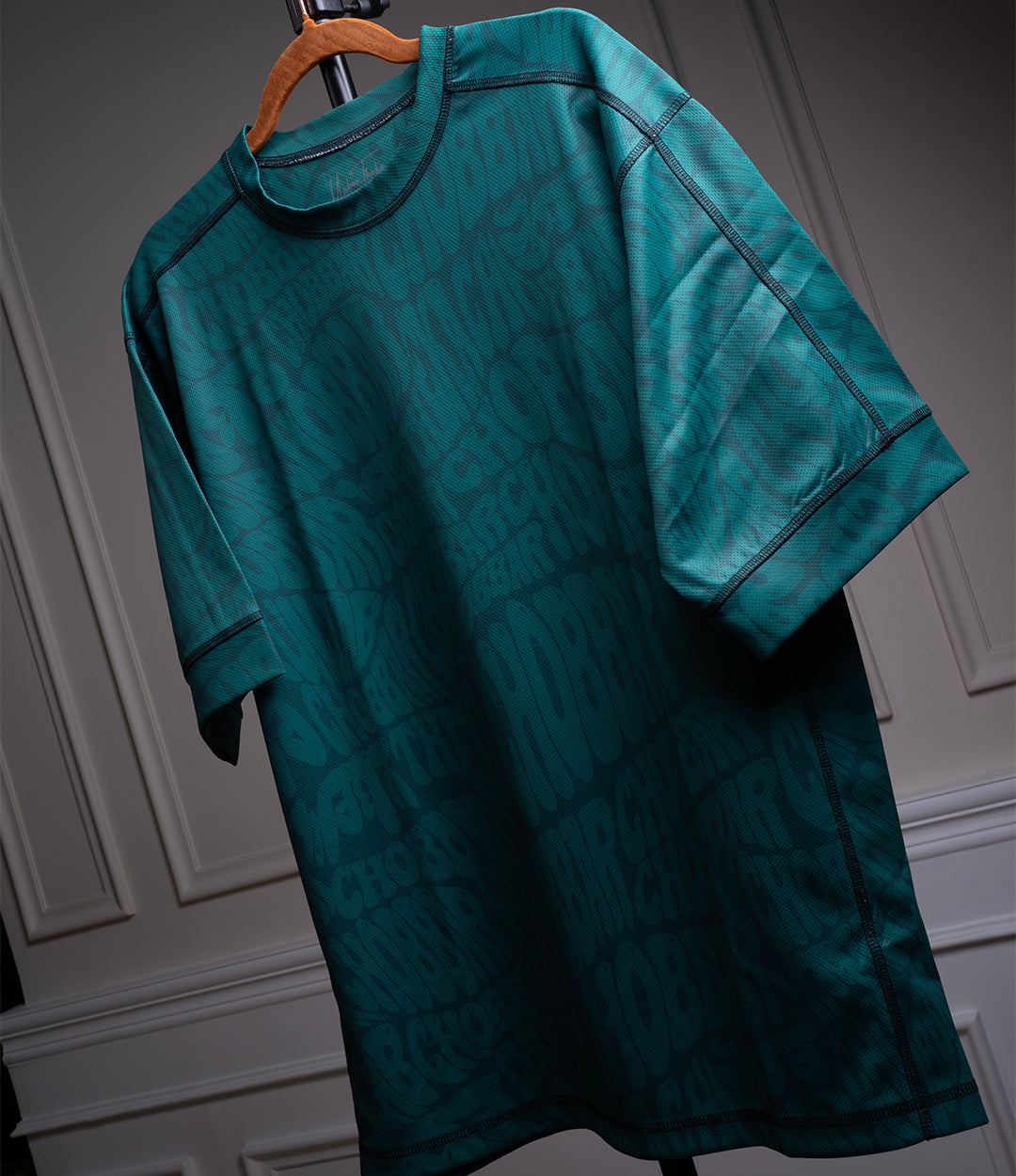 Designer Chobbar Green Cool-n-Dry-Fit Drop Shoulder T-Shirt