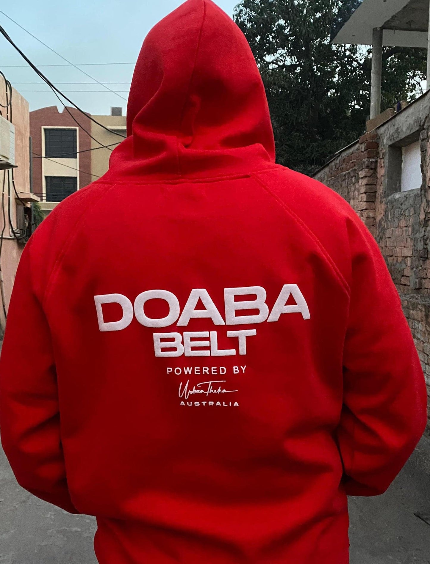 Doabiye Red Hoodie - Doaba Belt. BUY NOW !! - LIMITED EDITION. ( WILL NOT BE REPEATED )