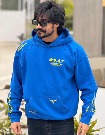 Deep Royal Blue Goat Hoodie