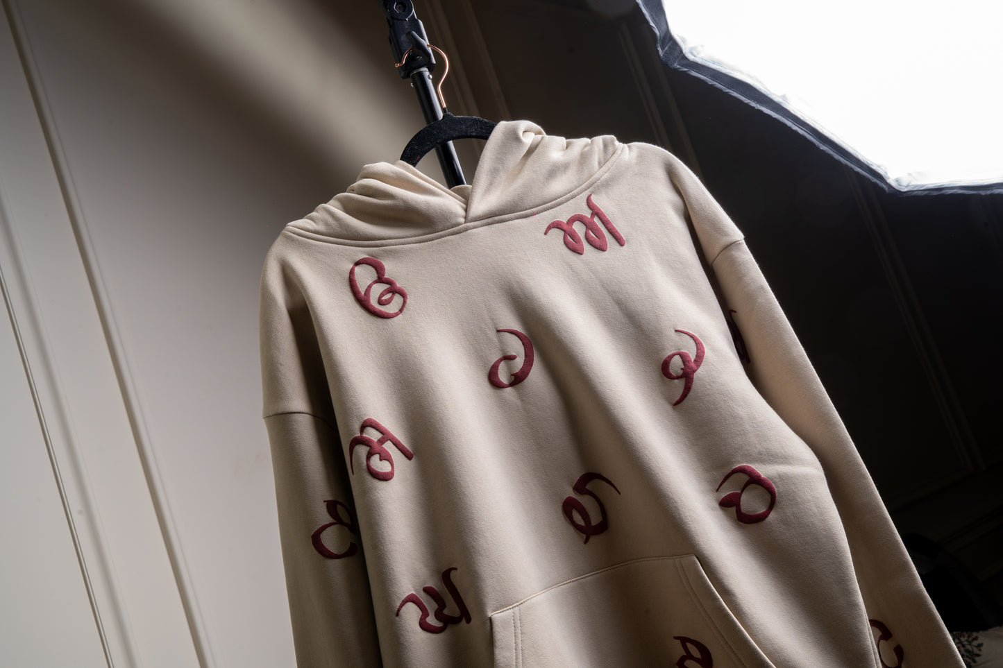 Maa Boli Cream Designer Hoodie