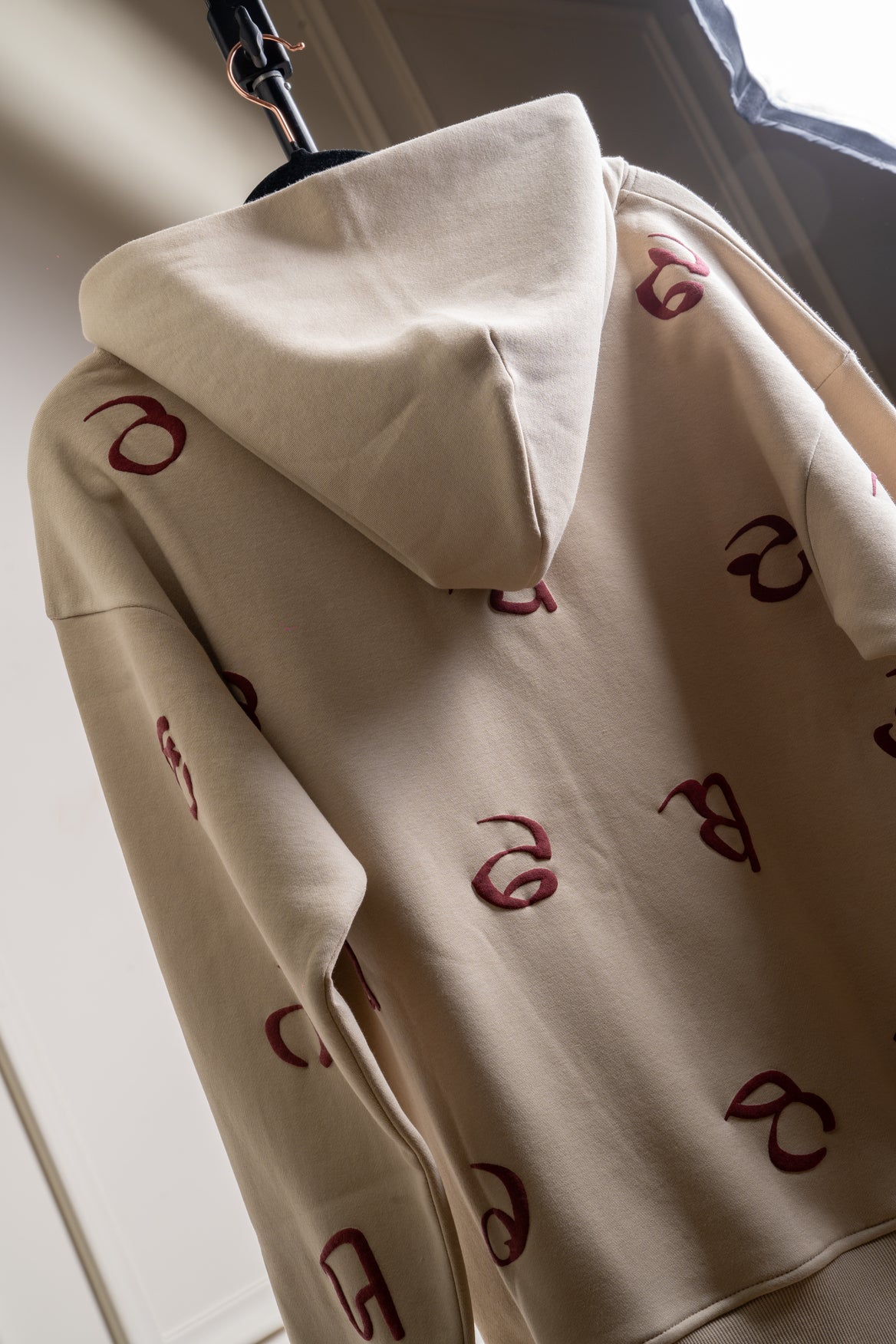 Maa Boli Cream Designer Hoodie