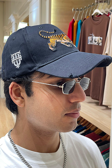 Black Predator Distressed Cap