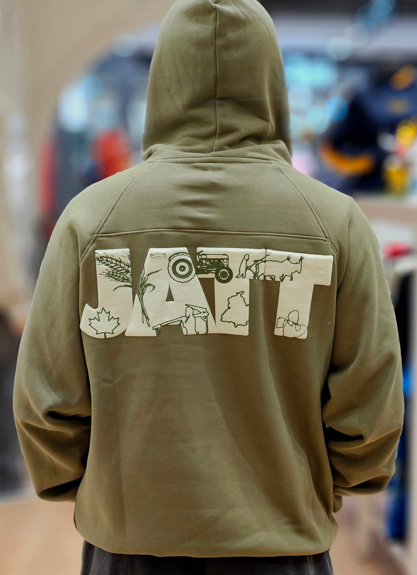 Jatt Olive Green Hoodie