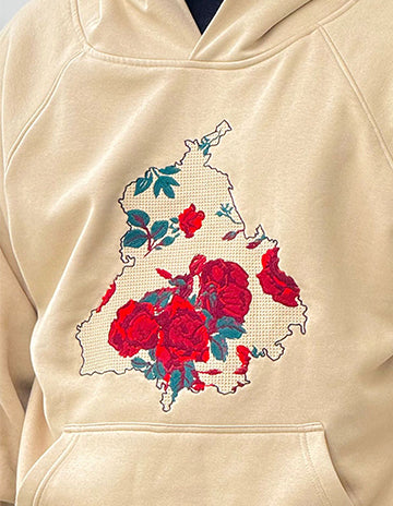 Khirda Punjab Embroidered Designer Hoodie