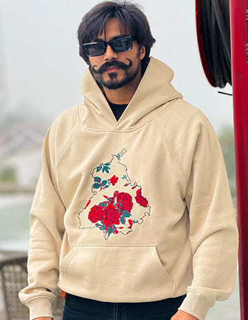 Khirda Punjab Embroidered Designer Hoodie