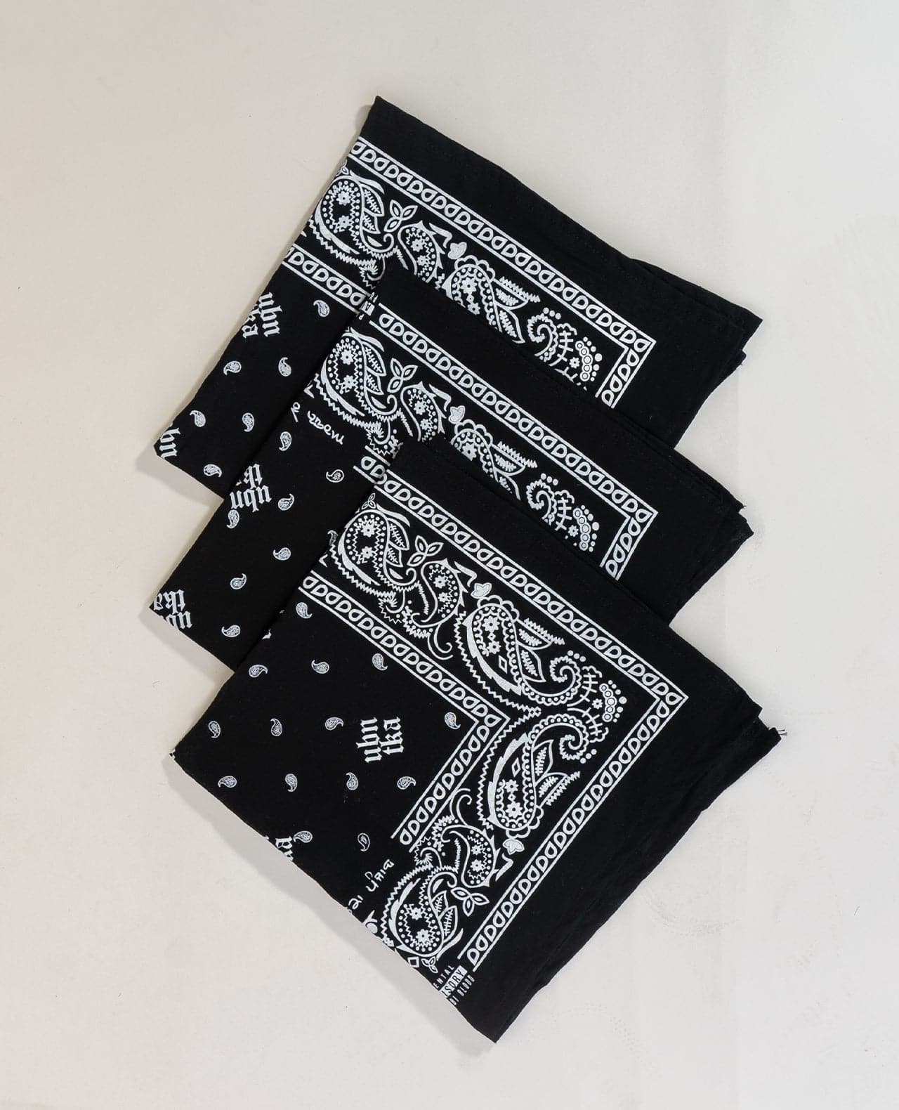 Bandana (Set of 3) Black - urbantheka