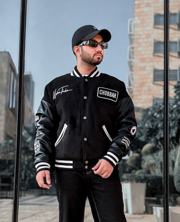 Chobbar Black Varsity Jacket - urbantheka