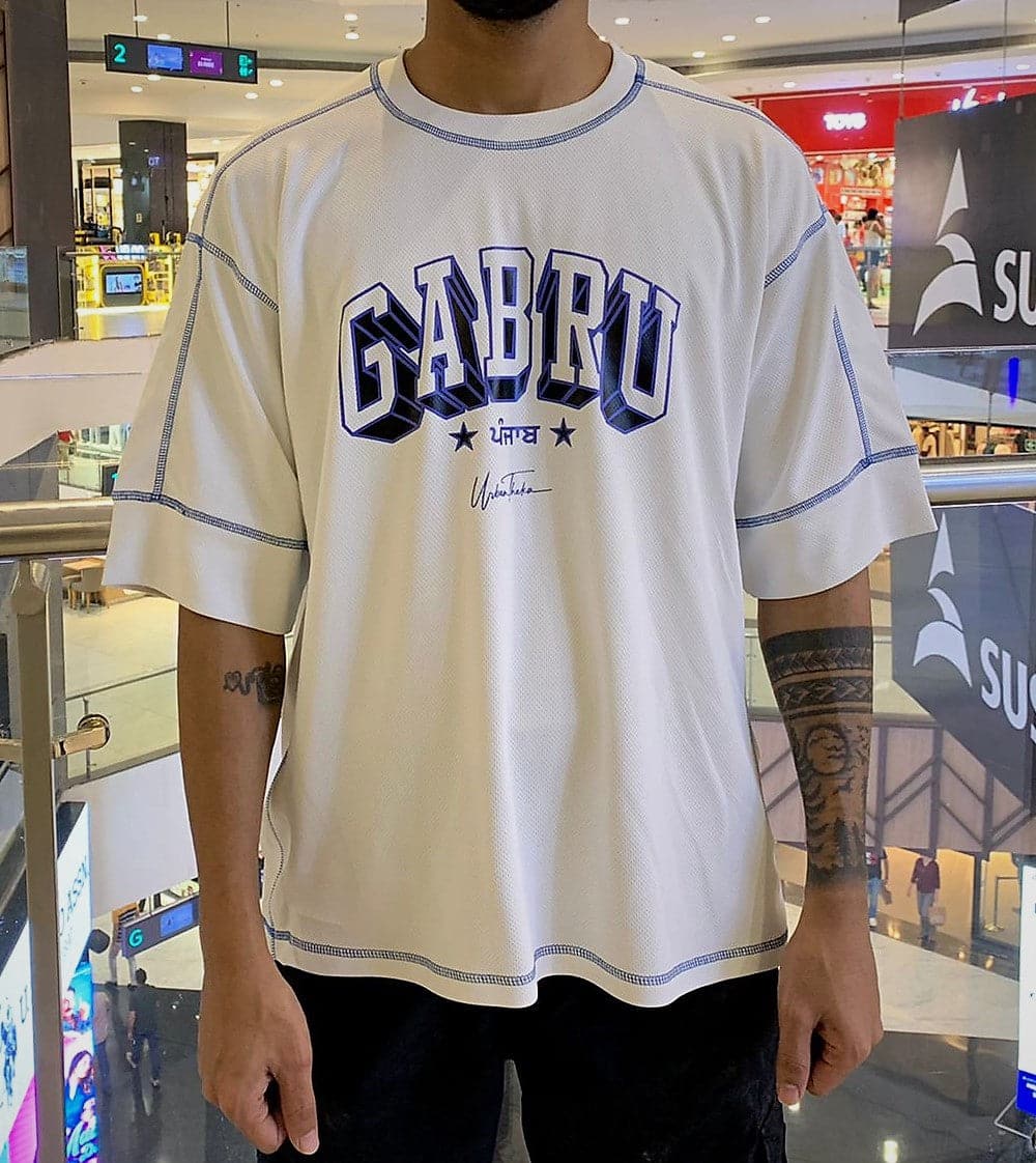 Gabru Dry Fit White T Shirt