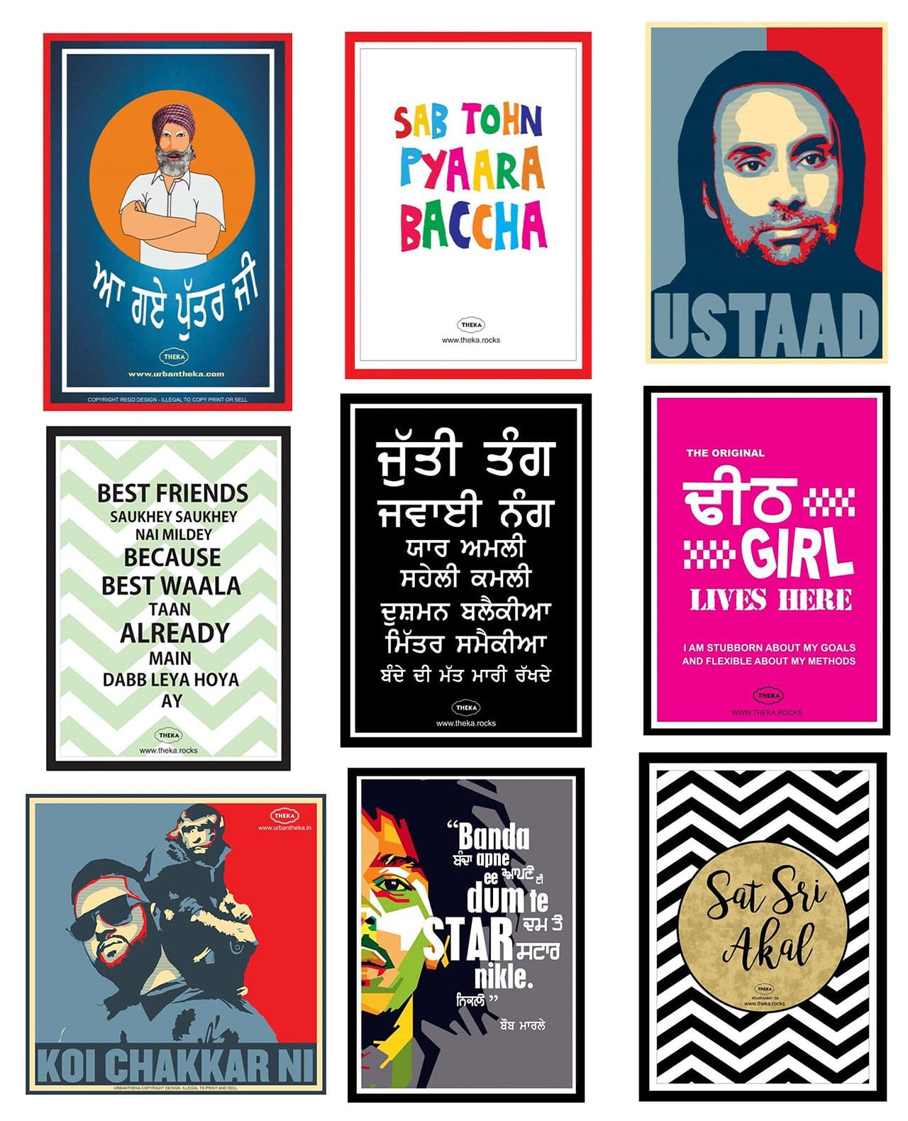 Posters (Set Of 9) - urbantheka
