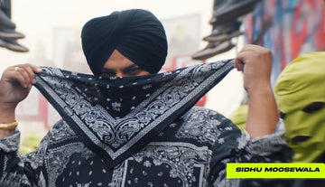 Sidhu moose wala flaunting urban theka black bandana