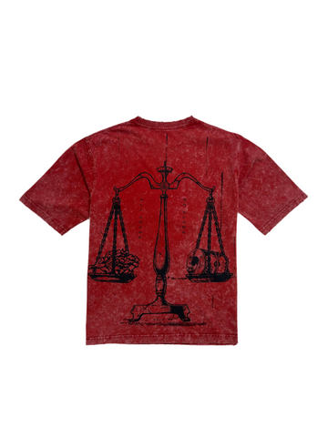 All Grams No Scams Stonewashed Red T-shirt