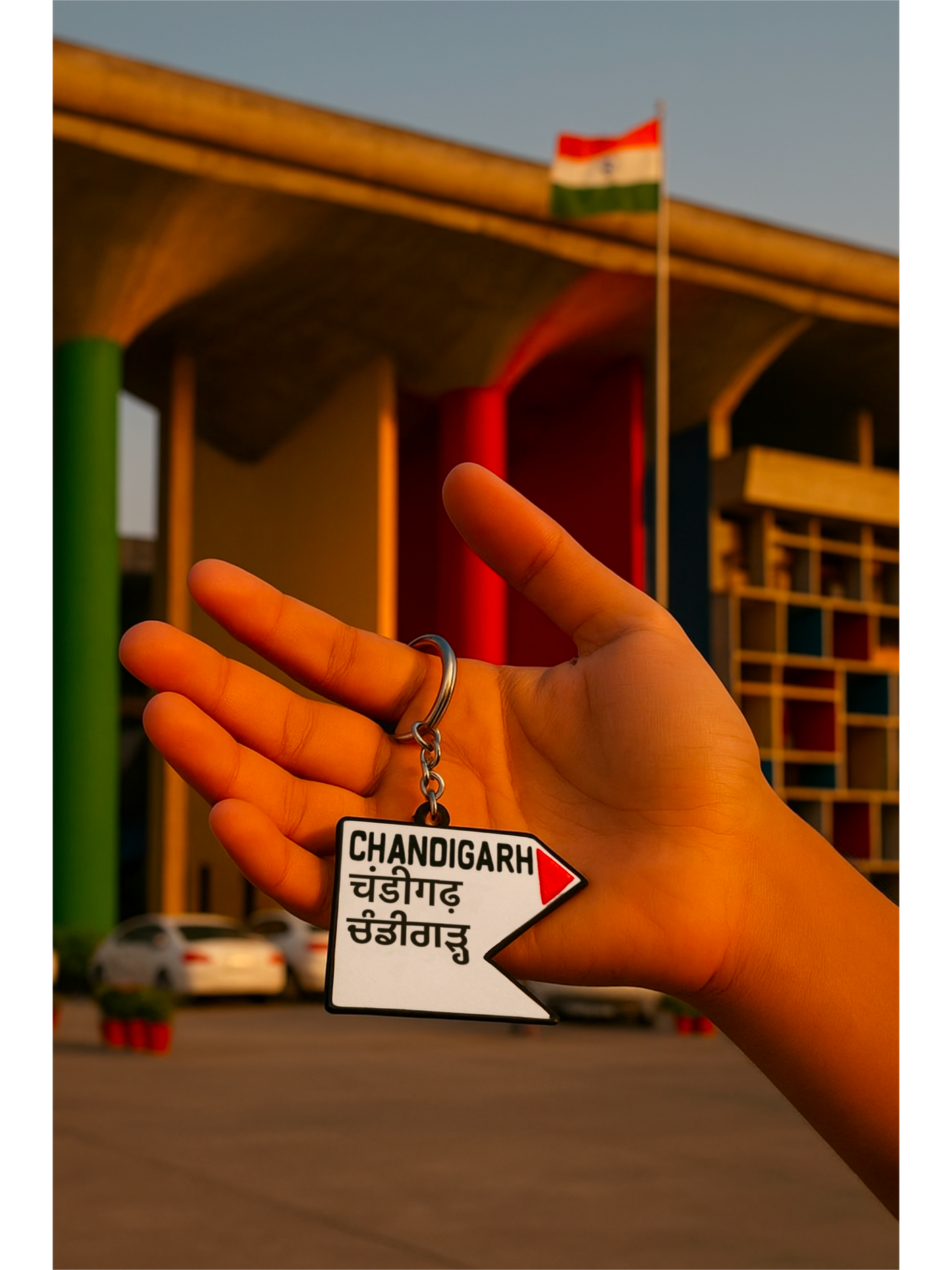 Chandigarh Milestone Keychain