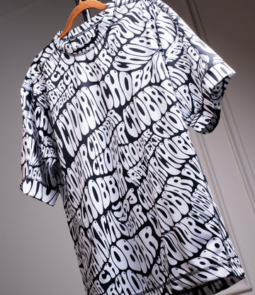 Designer Chobbar White Cool-n-Dry-Fit Drop Shoulder T-Shirt