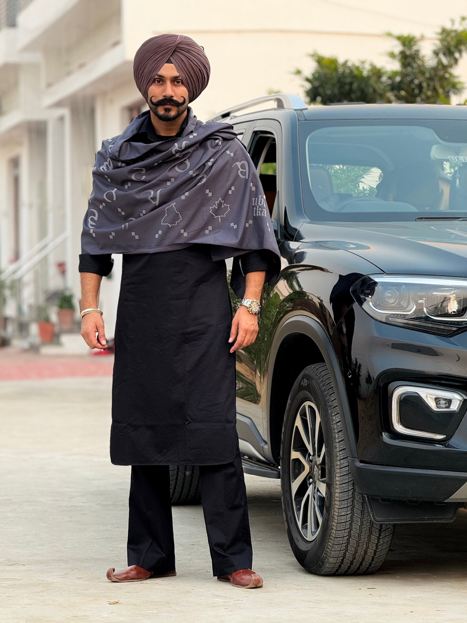 Turban Shoes For Black Kurta Pajama Black Kurta With White Pajama