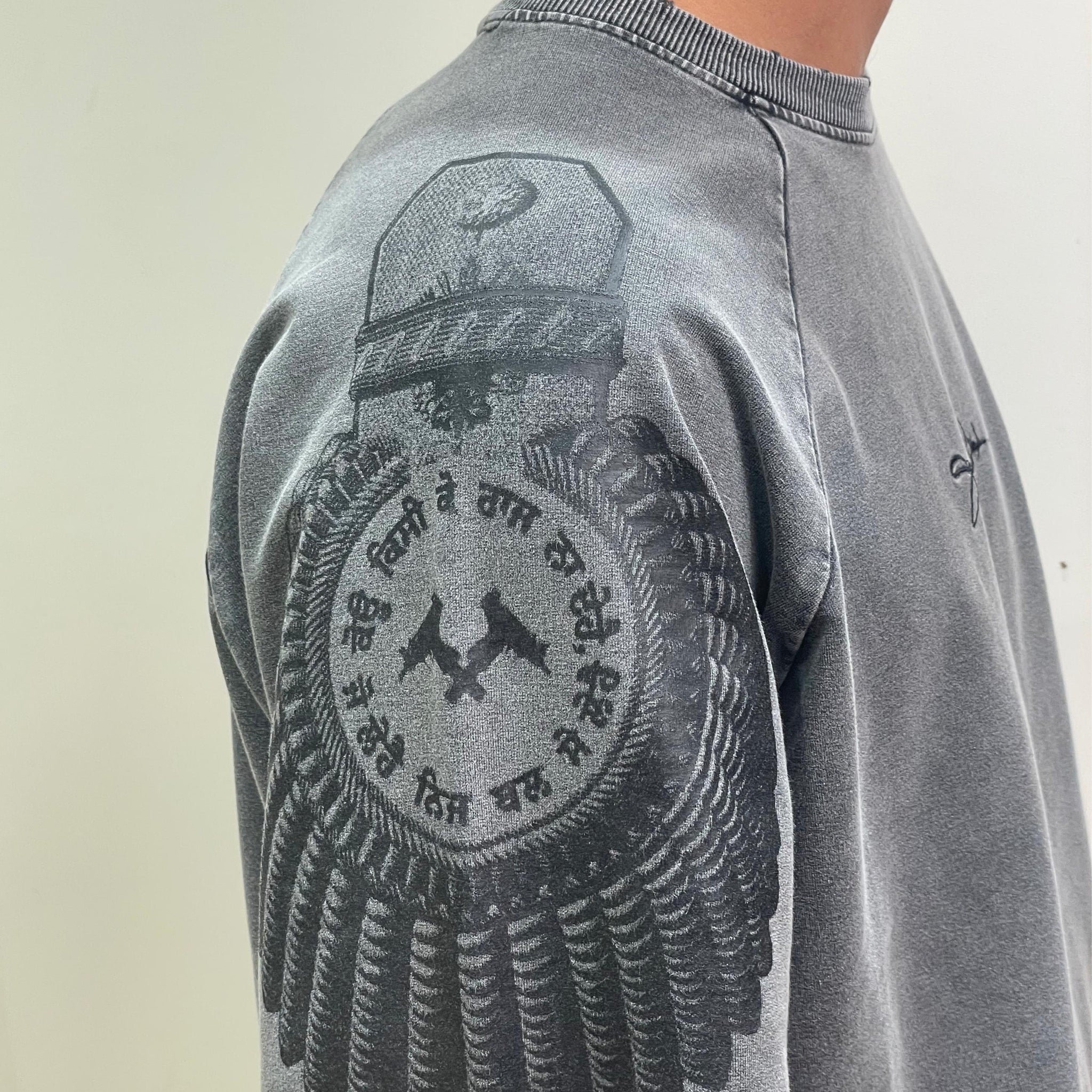 Moose Ink Grey Stonewashed Tshirt