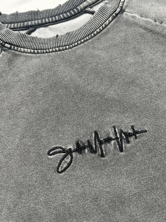 Moose Ink Grey Stonewashed Tshirt