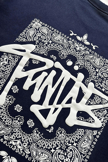 Punjab Bandana Sun Faded Blue Tshirt