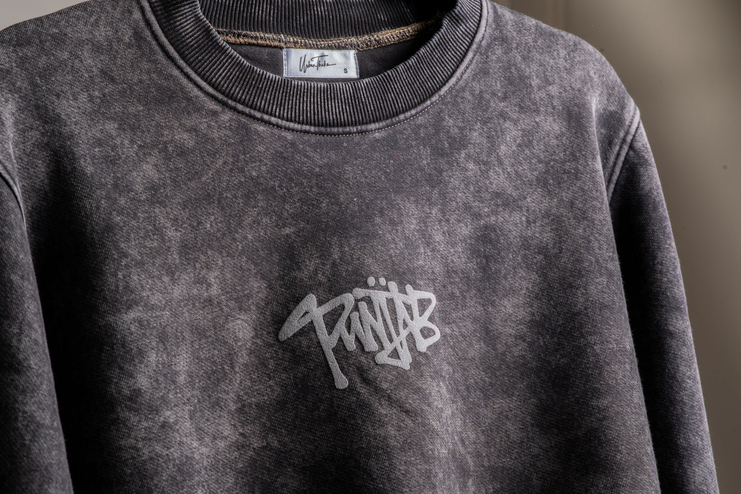 Punjab Bandana Sweatshirt in Black Stone washed Colour