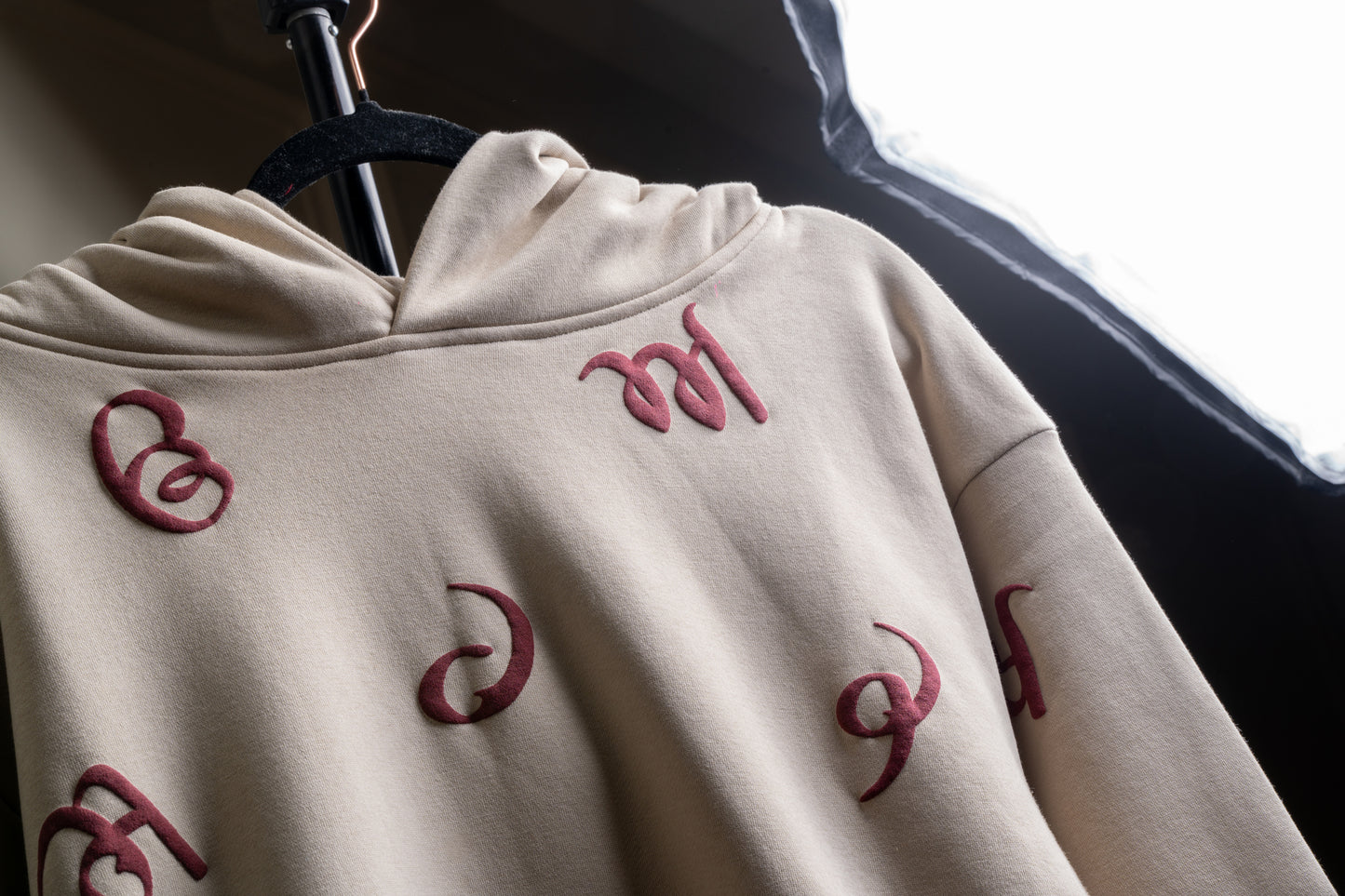 Maa Boli Cream Designer Hoodie