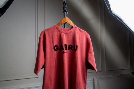 Gabru Red Stonewashed T-shirt
