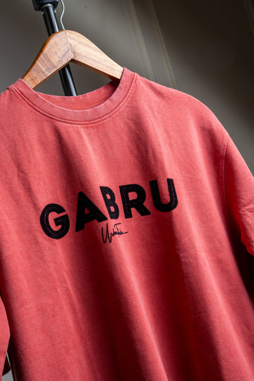 Gabru Red Stonewashed T-shirt