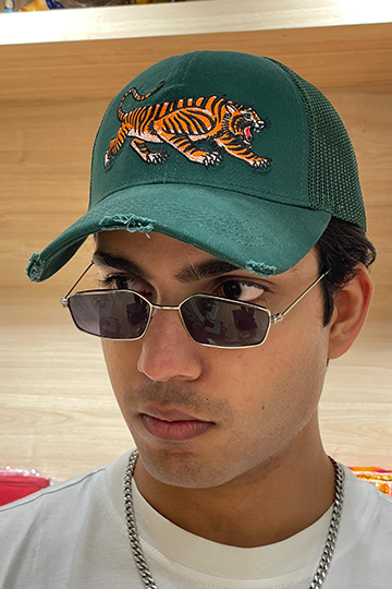 Green Claw Distressed Cap