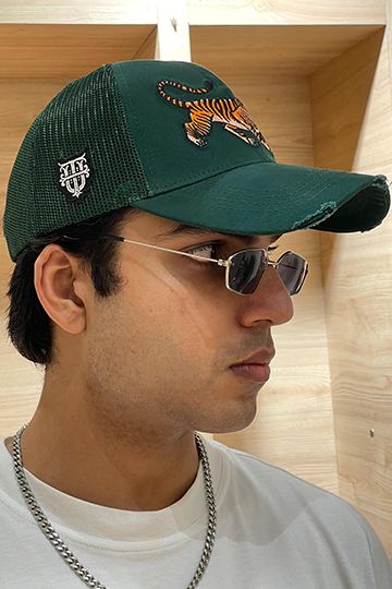 Green Claw Distressed Cap