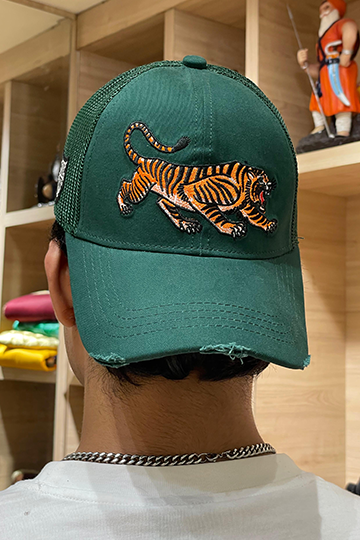 Green Claw Distressed Cap