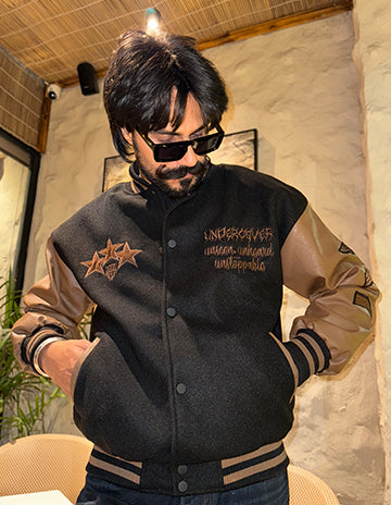 ROYAL BROWN VARSITY JACKET