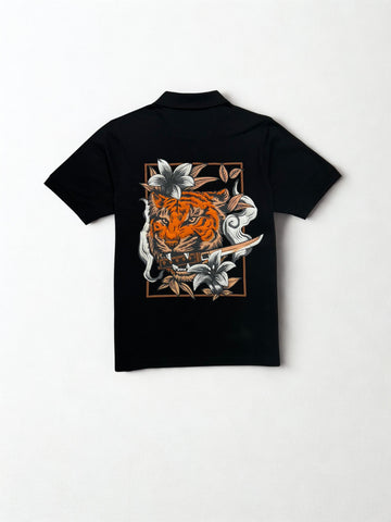 Watch Out Black Polo Tshirt