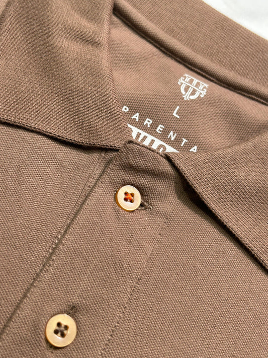 WATCHOUT LIGHT BROWN POLO TSHIRT