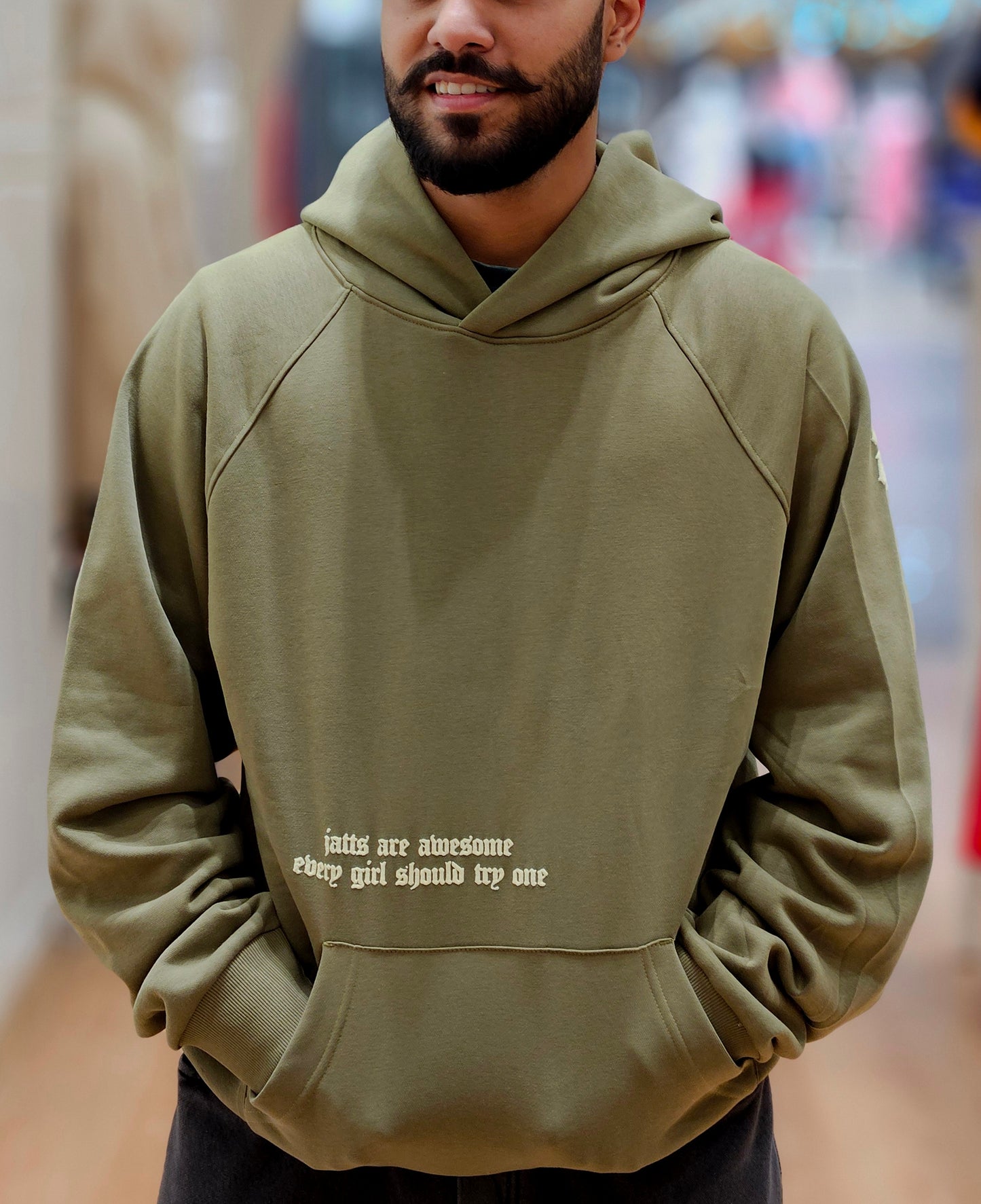 Jatt Olive Green Hoodie