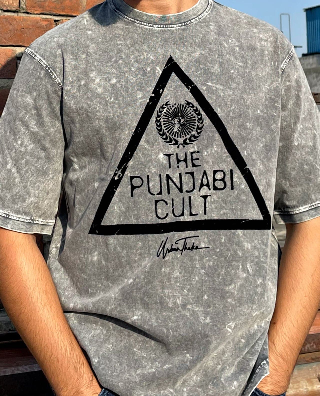 The Punjabi Cult Stonewashed T-shirt - urbantheka