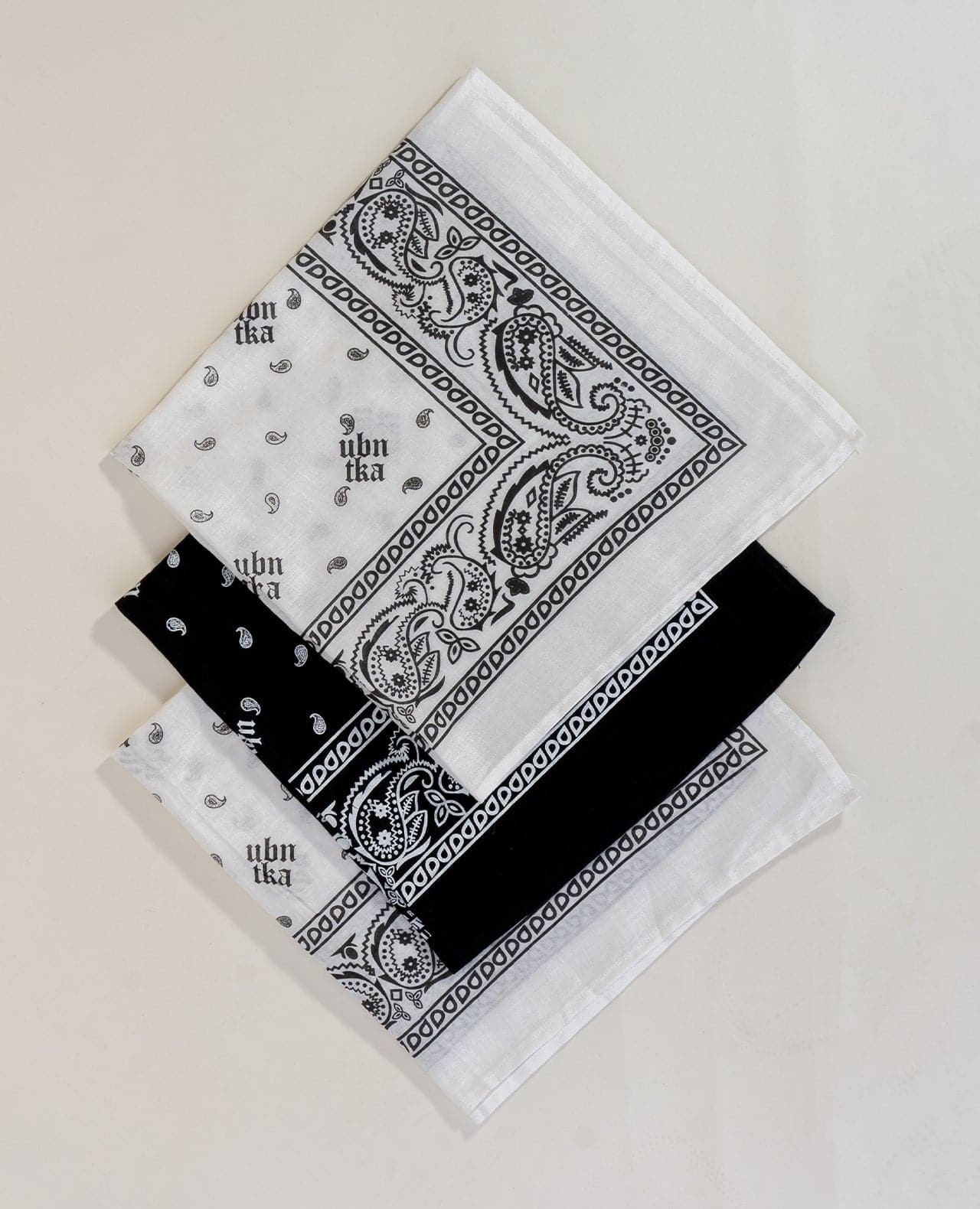 Bandana (Set of 3) White, Black, White - urbantheka