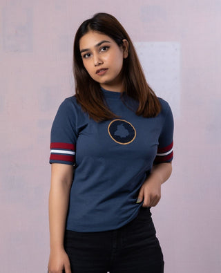 Punjab Map Air Force Blue T-shirt - urbantheka