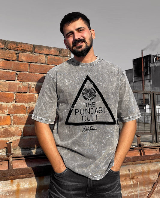 The Punjabi Cult Stonewashed T-shirt - urbantheka