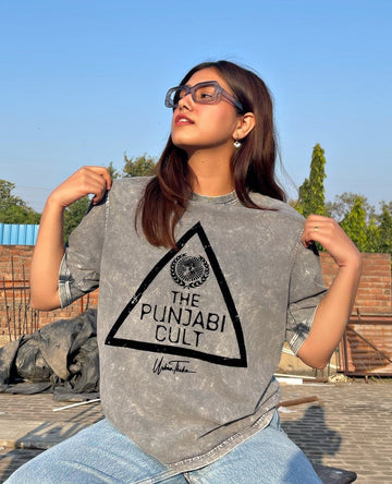The Punjabi Cult Stonewashed T-shirt - urbantheka
