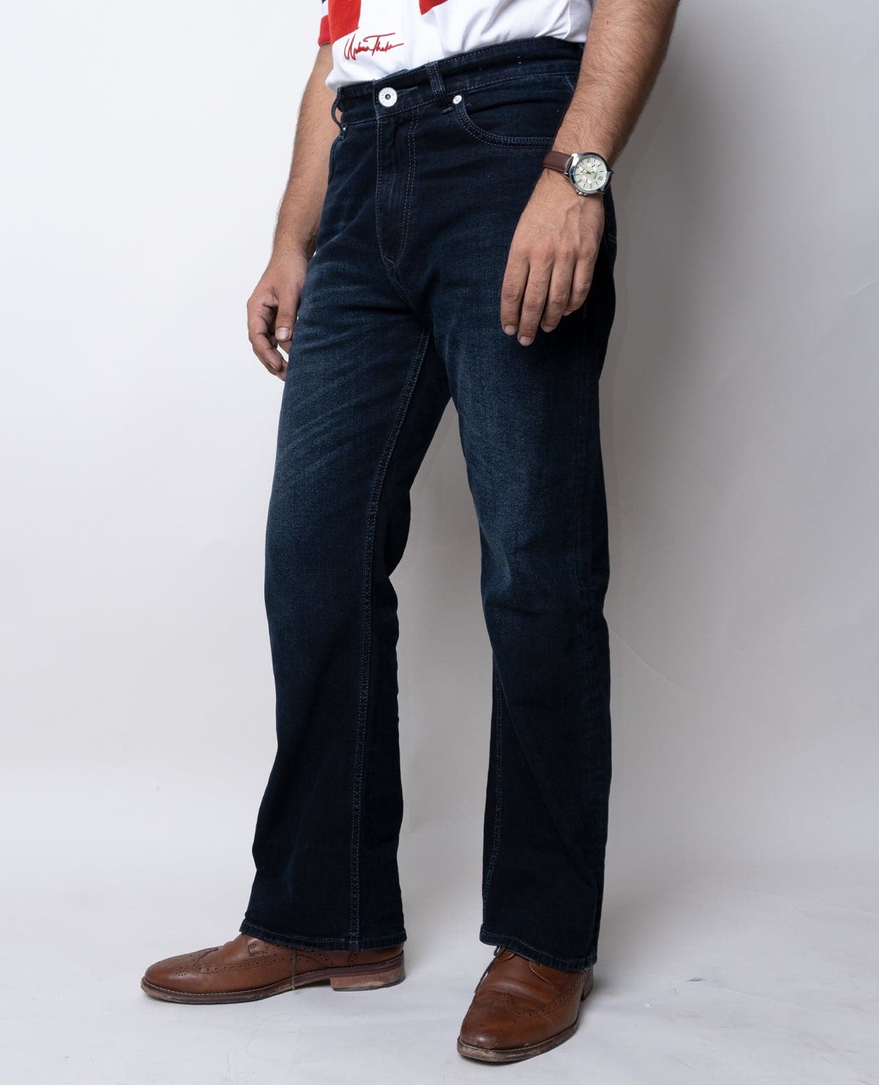 Deep Blue Bootcut Jeans - urbantheka