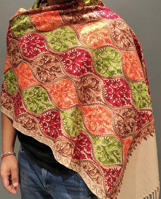 Men's Punjab Style Shawl, Off-White Rich Cream DNA - urbantheka