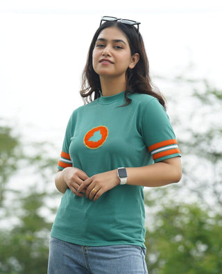 Aquagreen Punjab Map T-shirt - urbantheka