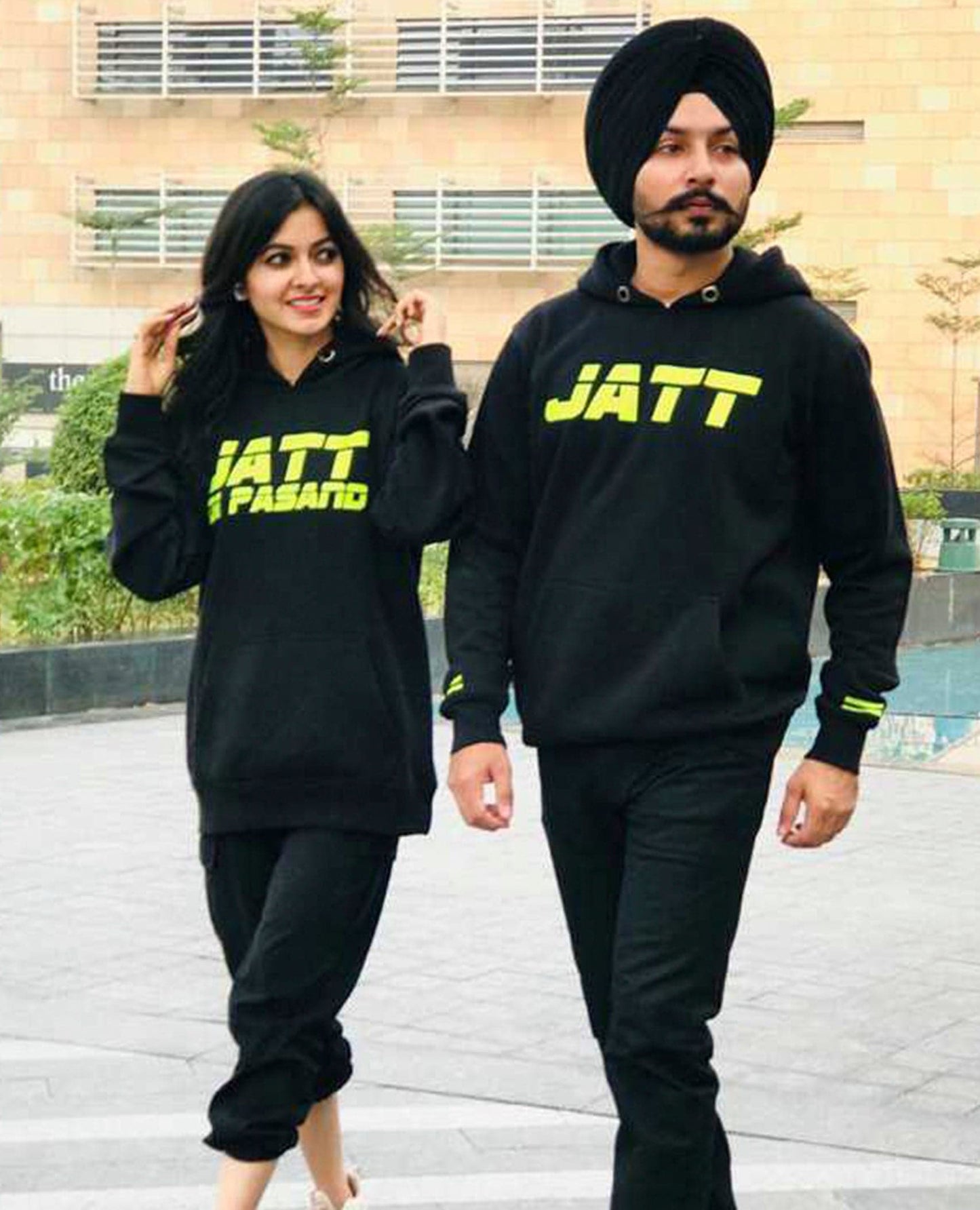 Jatt/Jatt Di Pasand Black Neon Hoodie - urbantheka