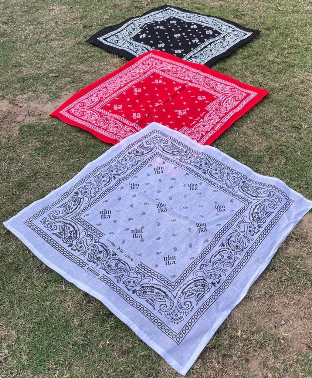 Bandanas Set Of 3 (Black, Red & White) - urbantheka