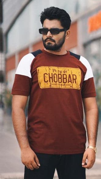 Chobbar Maroon Raglan T-shirt