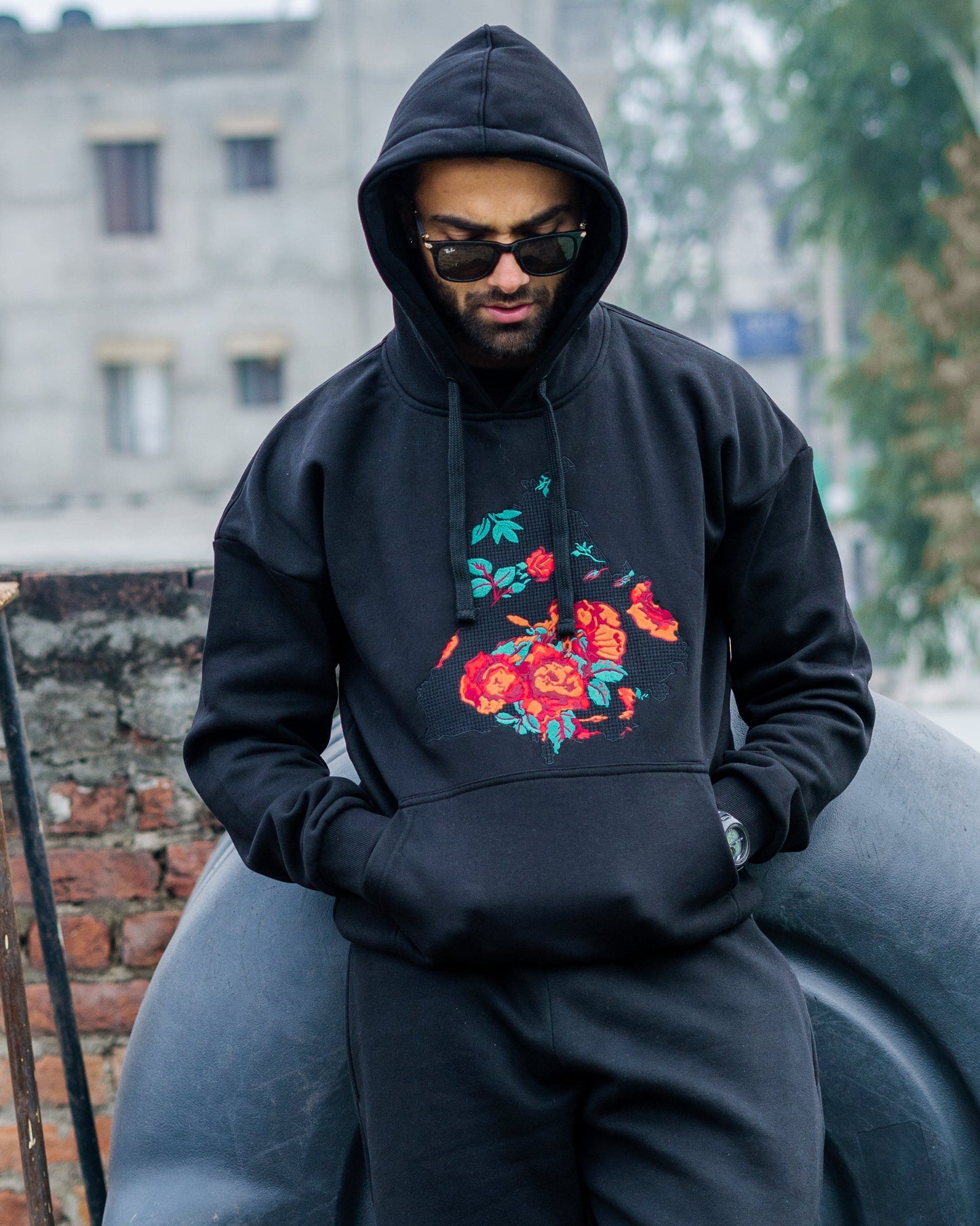 Khirda Punjab Black Hoodie - urbantheka
