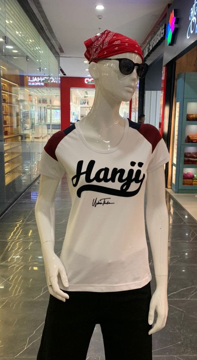 Hanji White Raglan Girls T-shirt
