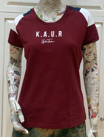 Kaur Maroon Raglan T-shirt
