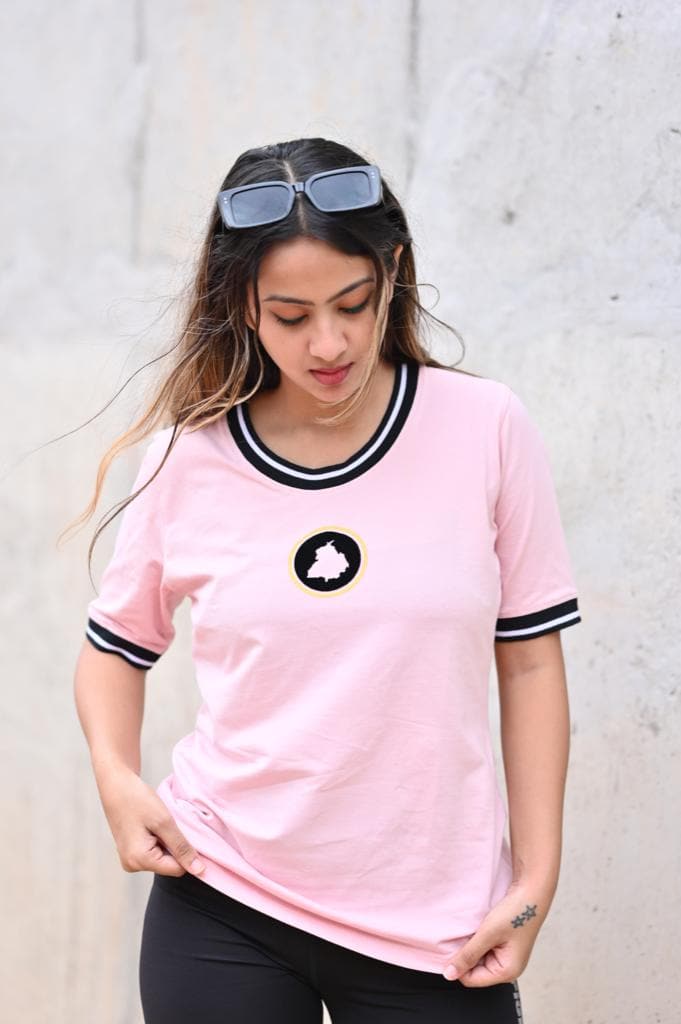 Punjab Map Pink Girls T-shirt